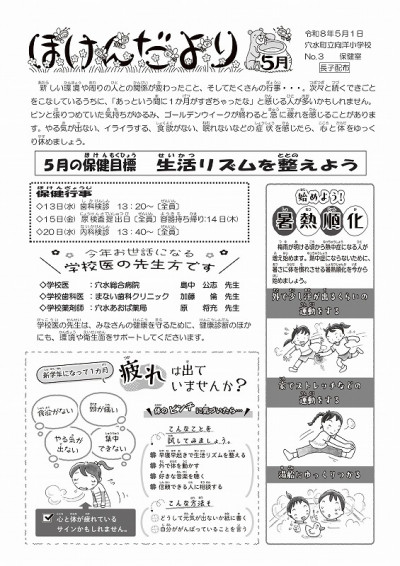 ほけんだより5月　No.1