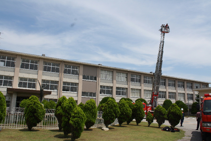 体験訓練-はしご車２