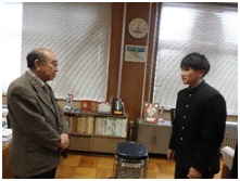 河崎君から謝辞及び決意表明