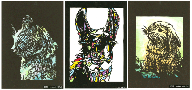 切り絵の作品