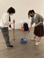 会場も綺麗にして復元します