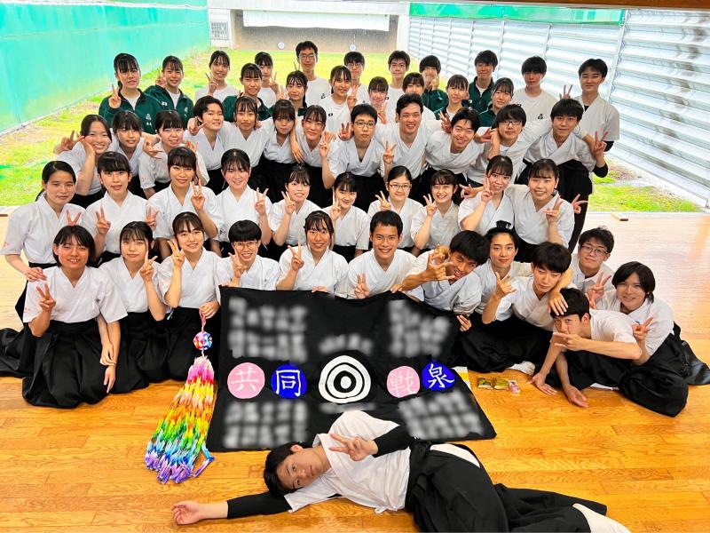 ３年生追い出し射会での集合写真