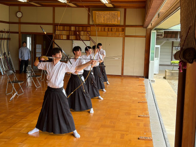 合宿で団体練習をする様子（男子）