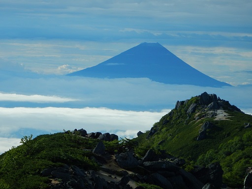 富士山も見えました