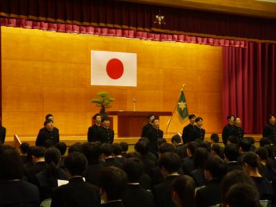 野球部による校歌披露