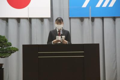 生徒代表のことば