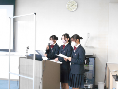 生徒による発表