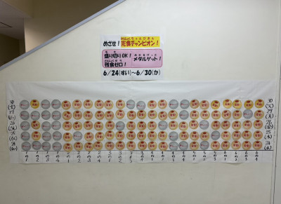 完食チャンピオン掲示