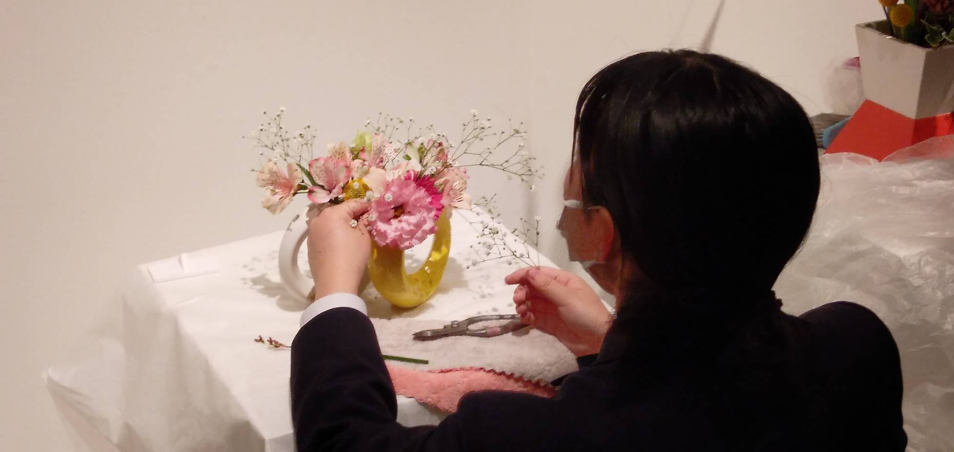 花の向きを考えます