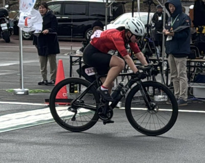 市川 啓子ロードレース　ゴール