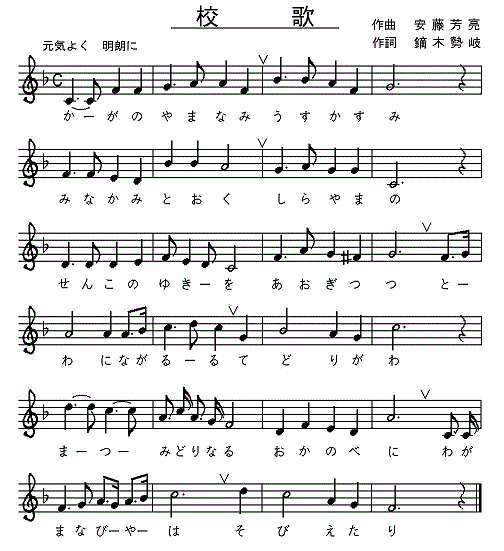 美川中学校校歌