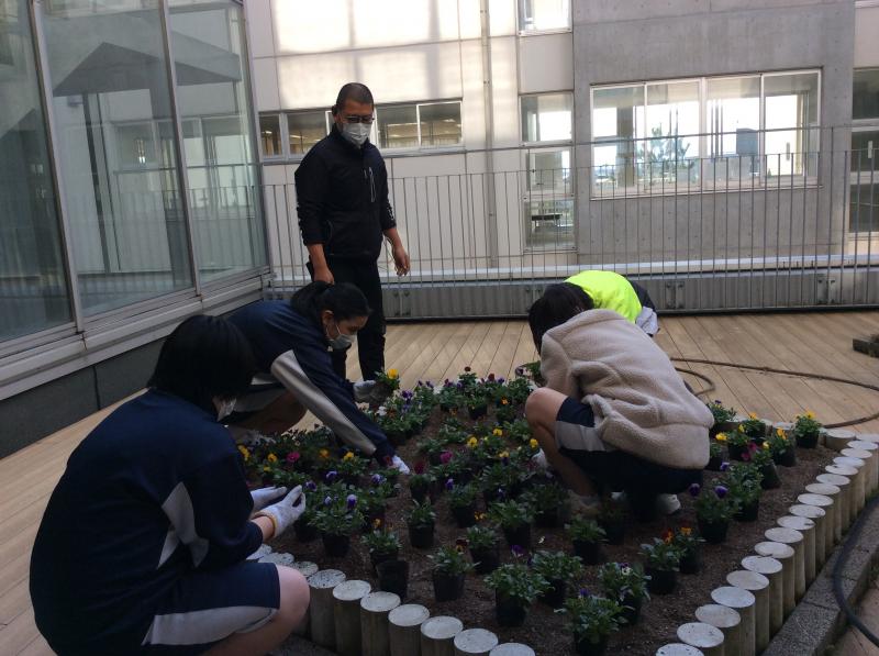 育友会の山本さんに指導していただきました。