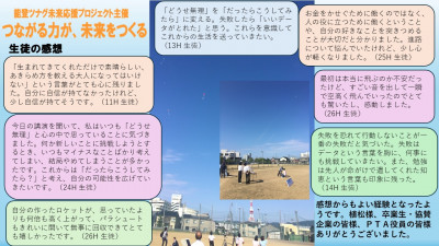 植松努講演会（生徒感想）