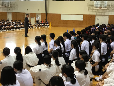 校長先生の激励