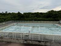 掃除後のプール