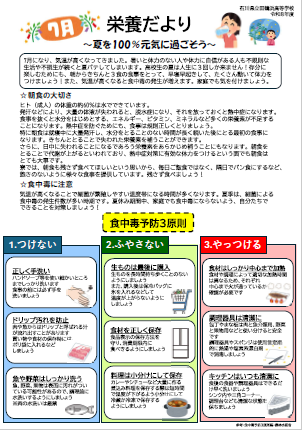 7月栄養だより画像