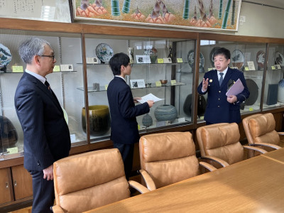 標語コンクール　横断幕お披露目式