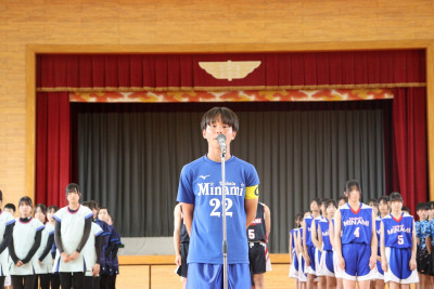 選手代表　立壁あいさつ
