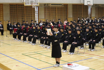 答辞（吉田さん）