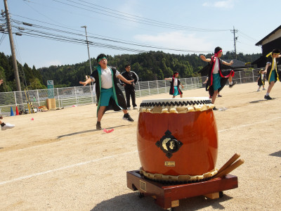 運動会練習よさこい新太鼓２