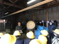 「昔は村で働く人に太鼓で知らせていた」