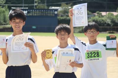 男子１位源さん，2位山本さん，３位鳥毛さん