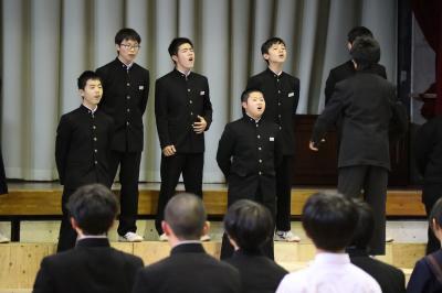 ３年合唱の様子