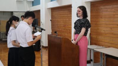 生徒代表のお礼の言葉